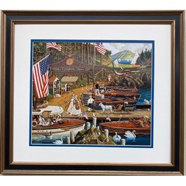 Charles Wysocki Lost in the Woodies Newly FRAMED Art Americana Rural