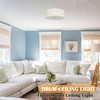15.7 Inch Flush Mount Ceiling Light Fixture 3-Light Drum Modern