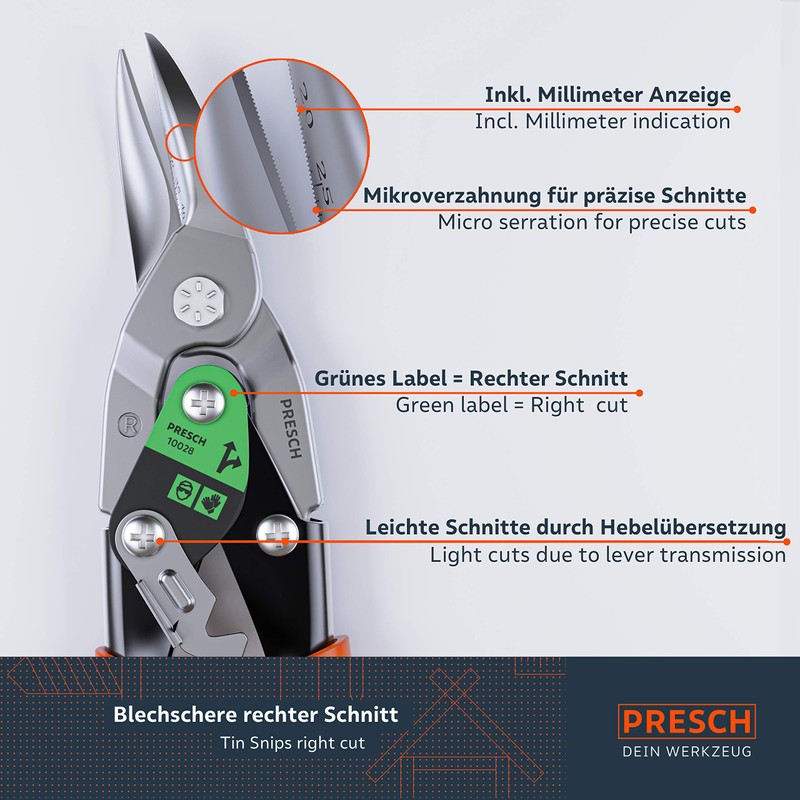 Tin Snips Straight, Right and Set