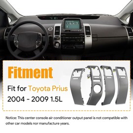 LoloWheat 4PCS Center Inner A/C Dash Air Vent Cover Trim Compatible with Toyota Prius 1.5L 2004 2005 2006 2007 2008 2009 Replace 55670-47060 55680-47020 55475-47020 55474-47020