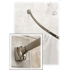 GGN 5 Ft. Curved Shower Rod- Brushed Nickel