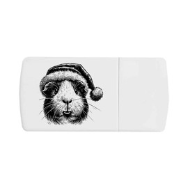 'Guinea Pig Wearing Santa Hat' Pill Box with Tablet Splitter (PI00032225)