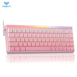 [New]Aula Hero 68 Wired Magnetic Switch Gaming Keyboard, 65% layout,RT 0.01, Extreme Response, RGB Backlit,Wired Connection, Web Driver, 8K Returns,E-Sport Gaming Accessories PC Accessories FallFreshness:_White Transparent