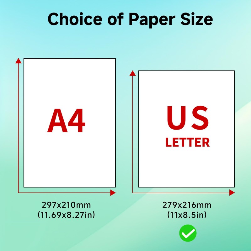 HPRT 200 Sheets Thermal Paper 8.5 x 11", US Letter,