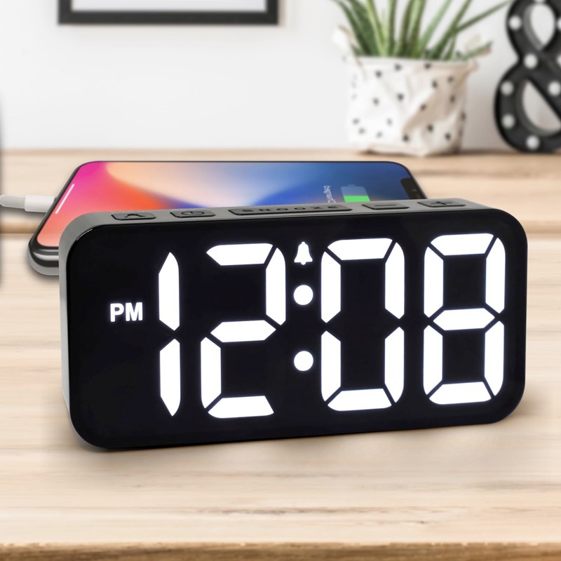 Westclox Digital Clock for Adults with 2" RGB Color Display,