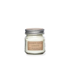 Eco Candle Co. Mason Jar Candle, Oakmoss, 8 oz. - Scents of Citrus, Floral, Oakmoss, & Patchouli - 100% Soy Wax, No Lead, Kraft Label & Antiqued Pewter Lid, Hand Poured, Midwest Grown Soybeans