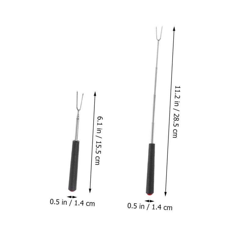 ULTECHNOVO 12pcs Telescoping Extending Forks for Barbecues Handles for Comfortable