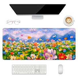 Niniubye Alfombrilla de escritorio, alfombrilla de mouse grande, 32 x 12 pulgadas, XXL extendida para juegos, decoración de escritorio, alfombrilla de mouse XL para laptop y teclado.