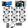 6pcs Computer Case Fan 120mm Ultra Quiet Adjustable Color RGB