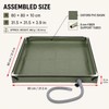 31.5-Inch Foldable Portable Shower Pan with Detachable Drain Pipe