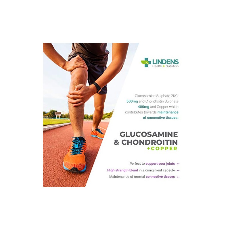Glucosamine & Chondroitin 60 Capsules for joint care by Lindens