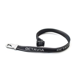 Skoda MVF42-110 Lanyard Octavia Reflective Lanyard Accessories Lifestyle Keychain, Black, Medium, M