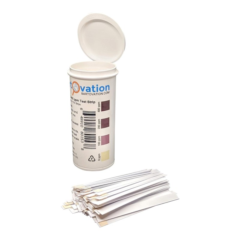 Hydrogen Peroxide H2O2 Test Strips, 0-400 ppm [Vial of 100