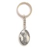 Lourdes Virgin Medal Keyring Silver 37, silver