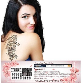 Ivana's Girl Tattoo Stencil Henna Multi Design Tatto for Girls | Women - (T-1041)