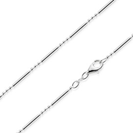 925 Silver Ball Chain 2 mm Women's Necklace 40 cm Necklace with Box 38-40 cm