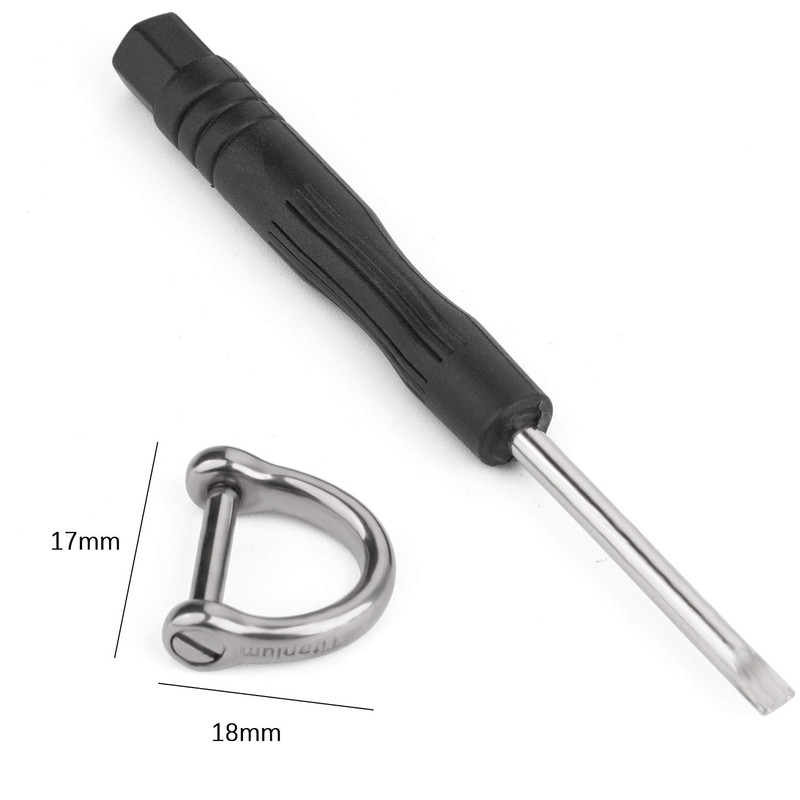 TISUR Key Ring Titanium D-Ring Key Car Motorcycle Keychain Cute