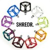Shredr. Flat Pedals for MTB, Super Light Flat Pedals for