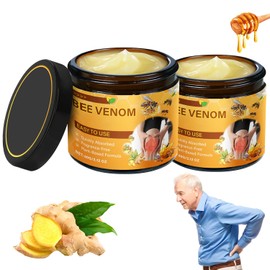Bee Venom Moisturizing Cream, Bee Venom Advanced Cream,Professional Bee Venom Gel, Moisturizing Skin for Back, Neck, Hands, Knees(2 Pack)