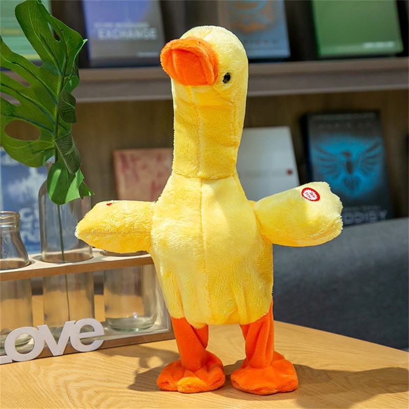 Talking Duck Toy Cute Imitating Sound Singing Walking Educational Plush