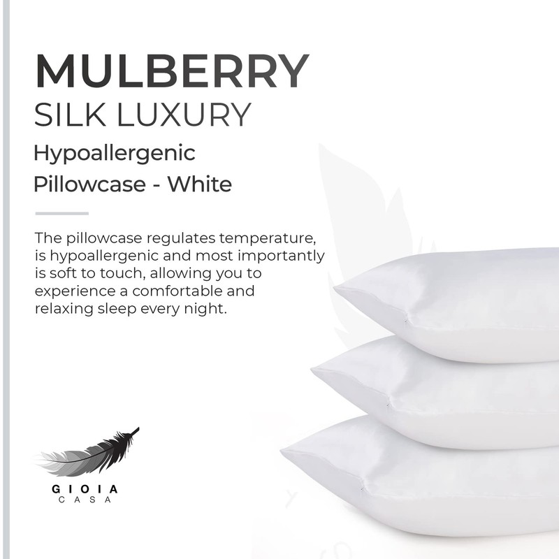 Gioia Casa Luxury Pillowcase - 100% Pure Mulberry Silk on