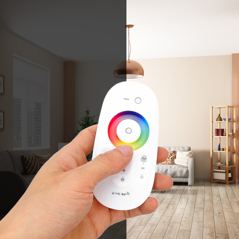 2.4G Wireless RF Touch Dimmer Switch 7 Color RGBW Dimming