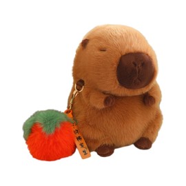 BlingKicks Capybara Cute Crossbody & Shoulder Bag Kawaii Fuzzy Animal Zoo for Adults with Lucky pins and Accessories Ita Bag (Orange-Good things happen)