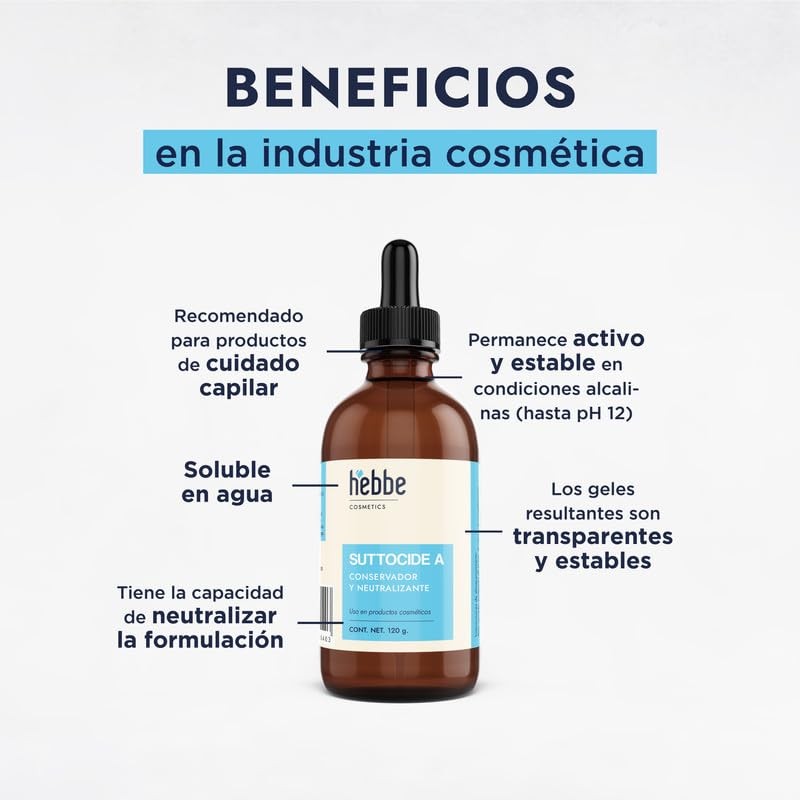 Hebbe - Suttocide A Conservador de Amplio Espectro para Cosméticos,