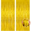 Gold Tinsel Curtain Party Backdrop - First Communion Decorations |