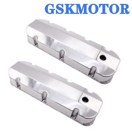 GSKMOTOR FABRICATED Polished Aluminum Valve Covers for Big Block Chevy BBC 396 427 454 502