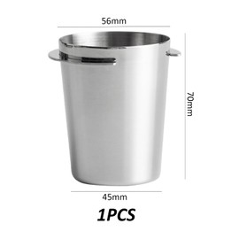 NyxSeat 1 Kaffeepulver Empfangstasse， Espresso Messbecher，Kaffee Siebträger Dosierbecher, 58mm Edelstahl Kaffeeverteiler，Suitable for Espresso Machines