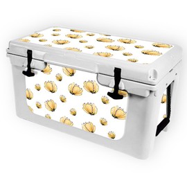 MightySkins (Cooler Not Included) Skin Compatible with RTIC 45 Cooler (2017 Model) - Yellow Poppy | Protective, Durable, and Unique Vinyl Decal wrap Cover | Easy to Apply | Made in The USA