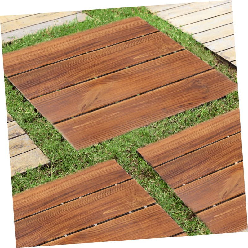 Tofficu Interlocking Decking Tiles Splashproof Outdoor Flooring for Balcony Deck