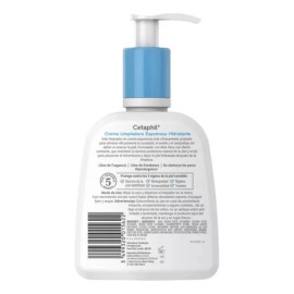 Crema Limpiadora Hidratante Cetaphil Espumosa, Envase 237ml Para Piel Sensible de Dia y Noche