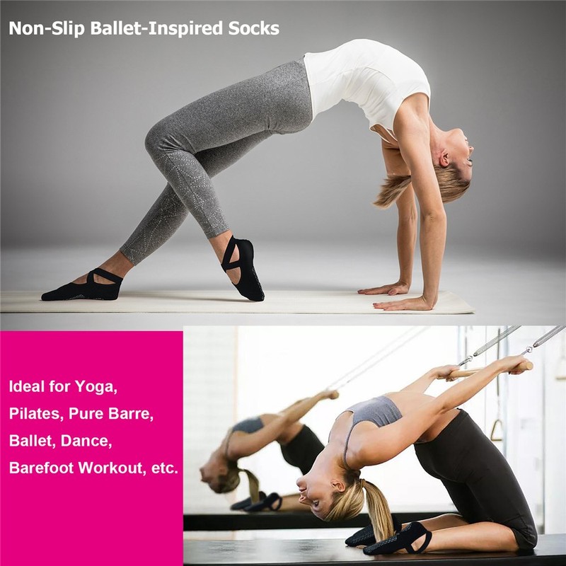 Ozaiic Pilates Socks for Women Non Slip Grip, Yoga Socks