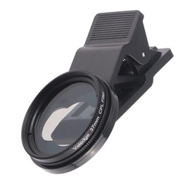 FocusFoto 37mm Ultra Slim CPL Filter with Phone Clip for Mobile Phone Camera Lens Circular Polarizing Filter