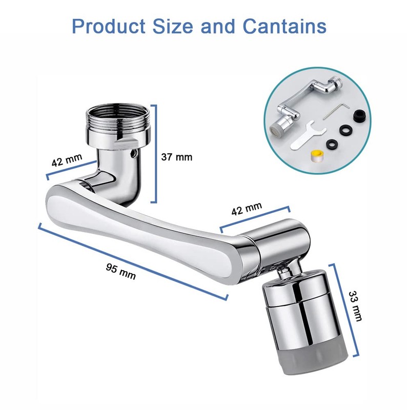 Tap Attachment Swivel Extension Two Water Release Mod Flow Regulator