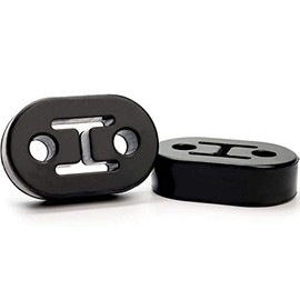 NORSMIC Exhaust Hanger 2 Packs, Hole Diameter 12mm (0.47inch) Universal Exhaust Insulator Muffler Hanger, Muffler Bracket Mount, High Density Rubber