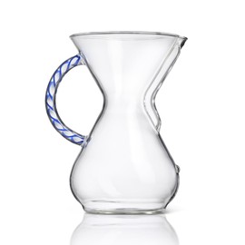 Chemex Pour-Over Glass Coffeemaker - Twisted Glass Handle Series - 6-Cup Tidal - Exclusive Packaging