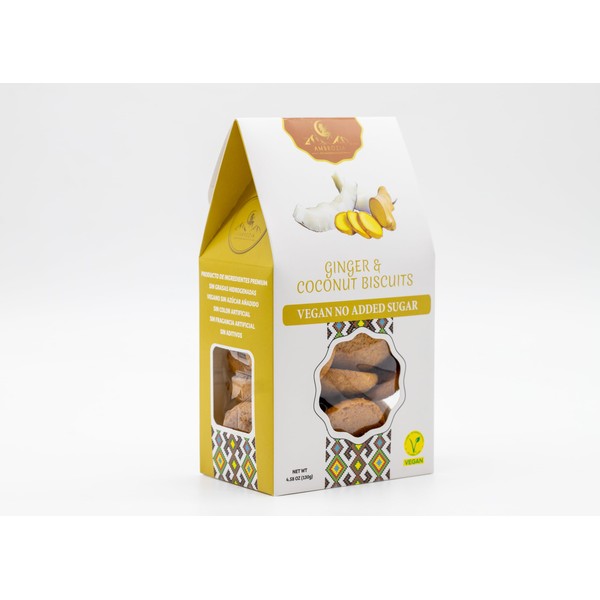 Vegan Biscuits – Ginger & Coconut - Healthy Natural Snack