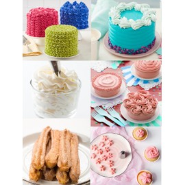 1M 2D 2F Piping Nozzle and Coupler,Star Tips for Piping Rosettes,Drop Flowers,Large Swirls,Churros and More