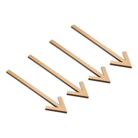 PATIKIL 6.3" Self Stick Arrow Sign, 4 Pack Acrylic Directional Sign Sticker Self-Adhesive for Indoor/Outdoor Wall Marking, Gold