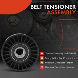 A-Premium Belt Tensioner Assembly with Pulley Compatible with Ford F-150, F-250, F-350 F-450 F-550 Super Duty, Expedition, E-150 E-250 E-350 Econoline, Excursion & Lincoln & Starcraft Bus & Mercury