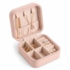 Portable Jewelry Case, PU Leather Travel Box, Earring and Ring