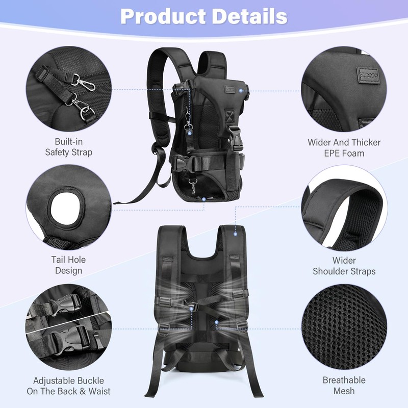 YUDODO Front Pet Carrier Backpack for Small Dogs and Cats,