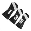 3PCS Golf Club Head Cover PU Leather Waterproof Protective Golf