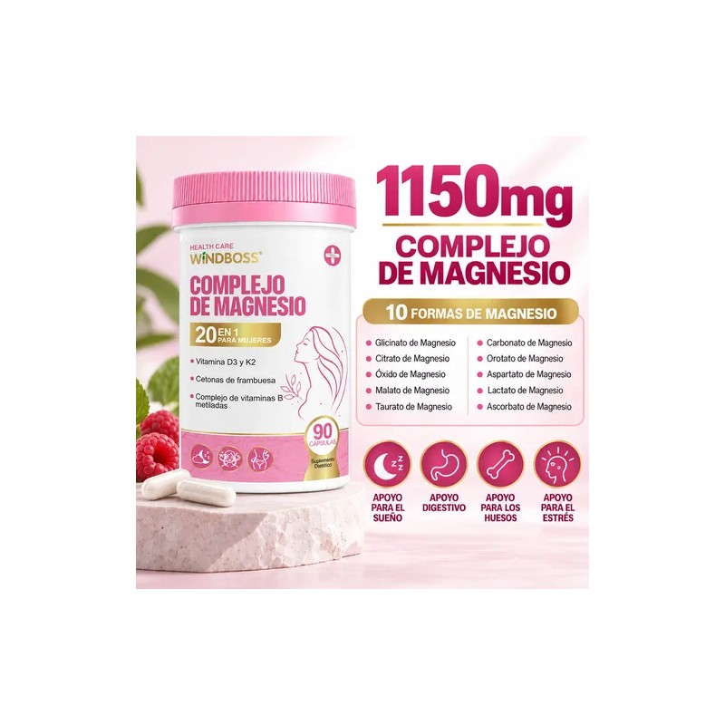 Windboss Complejo Magnesio Mujeres Cápsulas