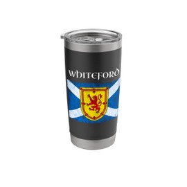 Whiteford Scottish Clan Name Lion Rampant Scotland Flag Stainless Steel Insulated Tumbler