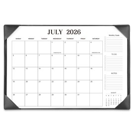 Desk Calendar 2026-2027 with Desk Mat – 17" x 12" Desk Pad Calendar Runs from July 2026 to December 2027, Office Supplies Desktop Monthly Calendar for Home & Office