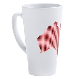 CafePress Drilled Plate Australia Map 17 oz Latte Mug